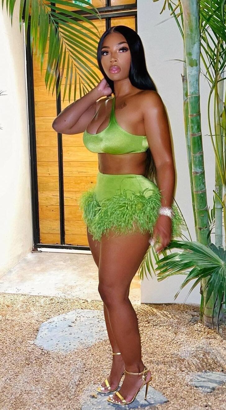 Green-Women Two Piece Summer Tracksuit Set